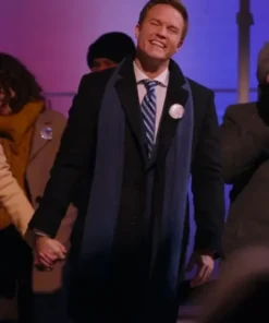 Ginny And Georgia Mayor Paul Randolph Black Mid-Length Coat