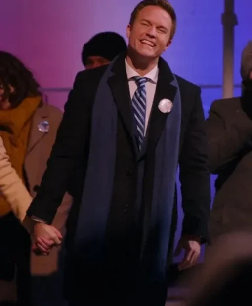 Ginny And Georgia Mayor Paul Randolph Black Mid-Length Coat