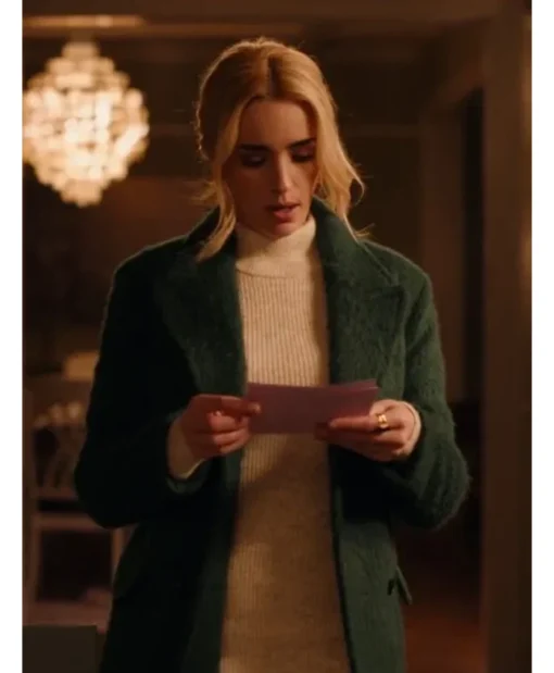 Ginny and Georgia Miller Double Breasted Green Wool Coat