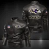 Giphy NFL Baltimore Ravens Motorcycle Leather Jacket