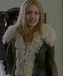 Girl Interrupted Lisa Suede Faux Shearling Coat