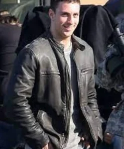 Godzilla Aaron Taylor Johnson Cafe Racer Black Leather Jacket