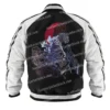Godzilla King Of Monsters Film Black And Silver Satin Two Tone Stripe Bomber Jacket
