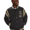 Golden Knights Tailback Black Satin Varsity Jacket
