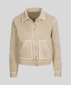 Good Trouble S04 Ava Cream Cropped Jacket