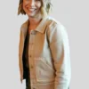 Good Trouble S04 Ava Cream Cropped Jacket-front