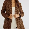 Good Trouble S04 Malika Williams Brown Checked Blazer