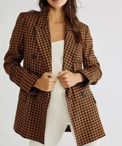 Good Trouble S04 Malika Williams Brown Checked Blazer