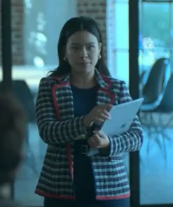 Good Trouble S05 Mariana Adams Foster Plaid Blazer