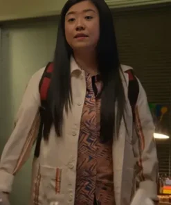 Good Trouble Sherry Cola White Cotton Jacket