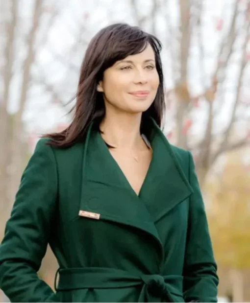 Good Witch Cassie Nightingale Green Wool Long Coat