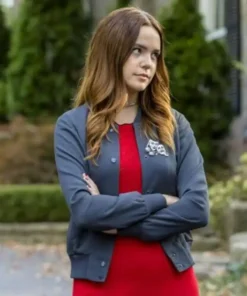 Good Witch Grace Russell Blue Cotton Bomber Jacket