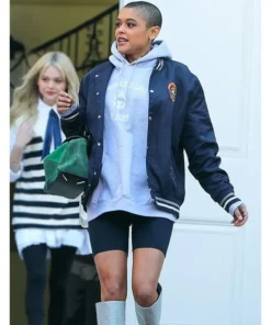 Gossip Girl Julien Calloway Blue Varsity Jacket
