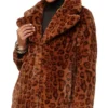 Grande Faux Mink Fur Leopard Print Coat