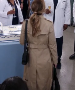 Greys Anatomy Ellen Pompeo Beige Coat back