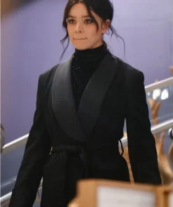 Hailee Steinfeld TV Series Hawkeye Kate Bishop Black Wool-Blend Trench Coat