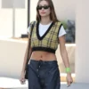 Hailey Bieber Cropped Vest