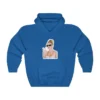 Hailey Bieber Fleece Hoodie Blue