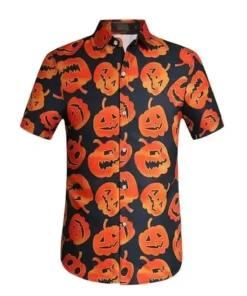 Halloween 2023 Orange Pumpkin Printed Shirt
