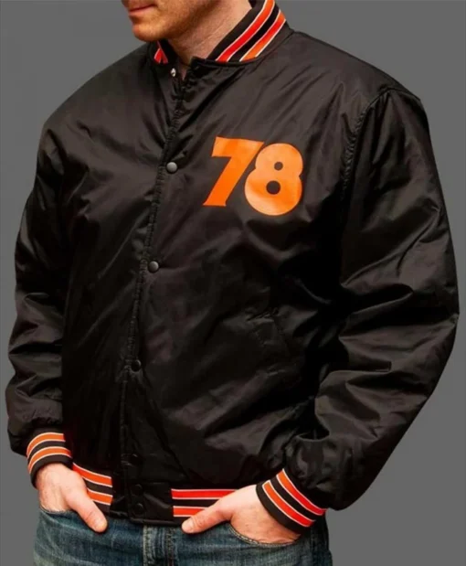 Halloween 78 Nylon Black Varsity Jacket