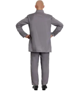 Halloween Deluxe Gray Adult Costume Suit back look