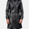 Handmade Leather Trench Coat