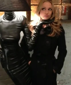 Hanna Corduroy Coat With Fur Blue Hood