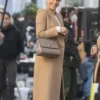 Hannah Waddingham TV Series Ted Lasso Rebecca Welton Brown Wool Coat For Sale