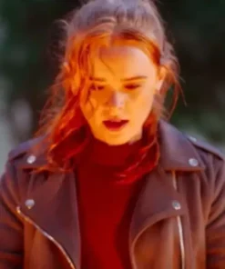 Hannah van der Westhuysen TV Series Stella Fate The Winx Saga Red Leather Jacket