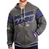 Hans Baltimore Ravens Men NFL Grey Pullover Jacket