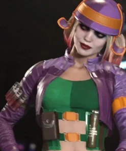 Harley Quinn Injustice 2 Purple Cropped Costume Jacket