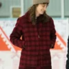 Harper Happiest Season Plaid Wool Blend Coat