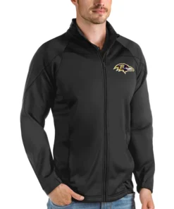 Harrison Baltimore Ravens Black Full-Zip Golf Jacket