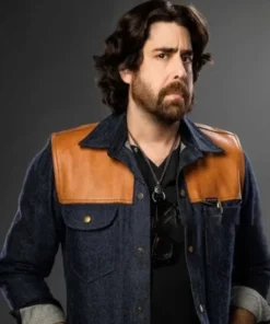 Harry Keshegian The Equalizer Mens Blue Denim Jacket