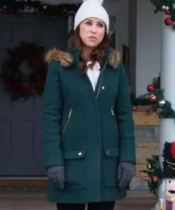 Haul Out the Holly Lacey Chabert Green Hooded Coat