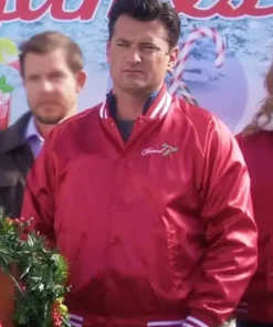 Haul Out the Holly Wes Brown Red Varsity Jacket