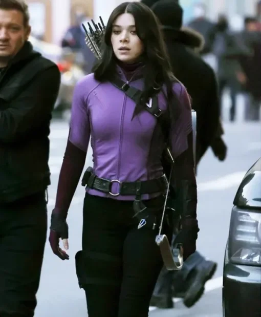 Hawkeye Kate Bishop Purple Fleece Jacket-front