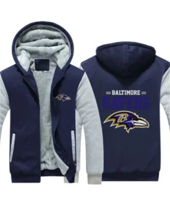 Hazel Team Baltimore Ravens Zip-Up Hooded Jacket