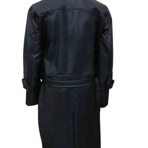 Hellboy Ladislav Beran Black Long Leather Coat back