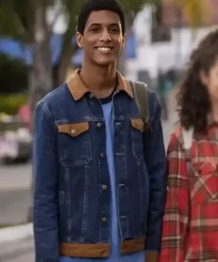 Henrique Back to 15 Blue Denim Trucker Jacket