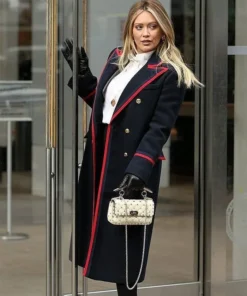 Hilary Duff TV Series Younger Season 7 Kelsey Peters Blue Double-Breasted Coat