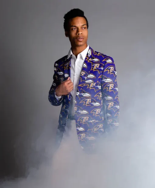 Hilton Baltimore Ravens Blue Printed Blazer