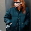 His Three Daughters Natasha Lyonne Blue Puffer Jacket