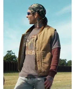 Hit Man 2024 Gary Johnson Beige Vest