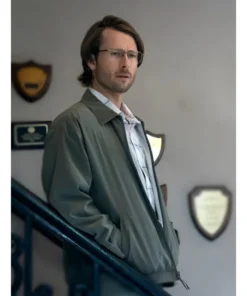 Hit Man 2024 Gary Johnson Grey Jacket