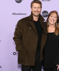 Hit Man 2024 Glen Powell Green Coat