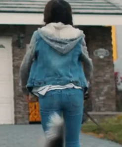 Holly de Barros Movie Resident Evil Welcome to Raccoon City Sherry Birkin Denim Blue Hooded Jacket