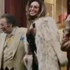 House Of Gucci Sophia Loren White Fur Trench Coat
