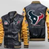 Houston Texans Faux Leather Varsity Jacket