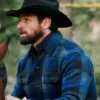 Ian Bohen TV Series Yellowstone Ryan Blue Flannel Jacket